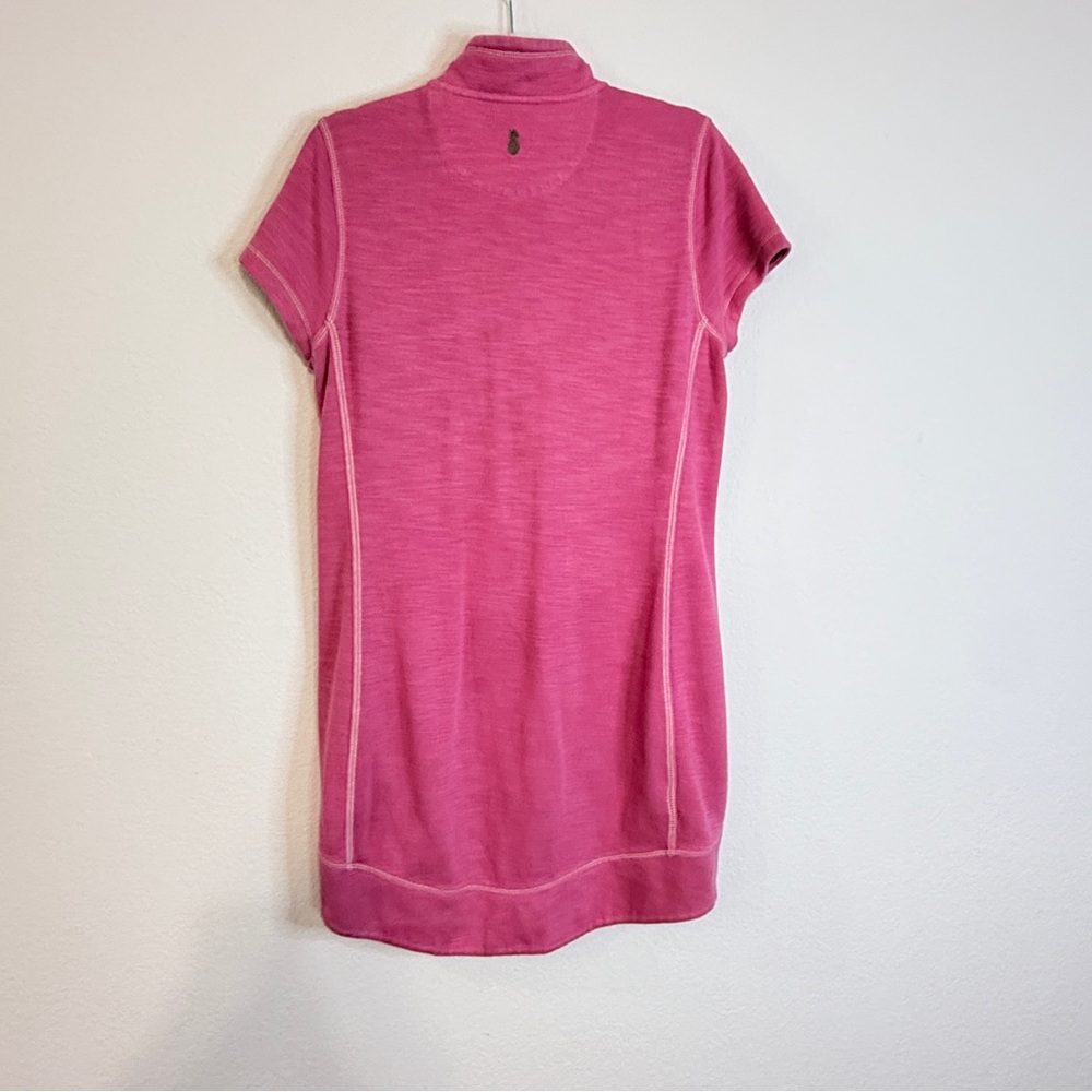Tommy Bahama Pink Half-Zip Tunic Dress – Luxe Comfort, Island Vibes (XS/S) - Picture 5 of 16